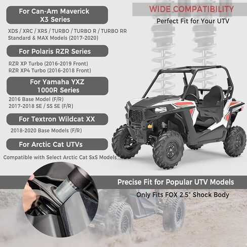 2.5 "طرازات مفتاح الربيع المسبق لركوب الربيع مناسبة للقطط القطب الشمالي ، Can Am Maverick و Polaris RZR و Textron و Yamaha Yxz مع جسم صدمة مسبق (لأجسام صدمة فوكس 2.5 بوصة) in Saudi Arabia