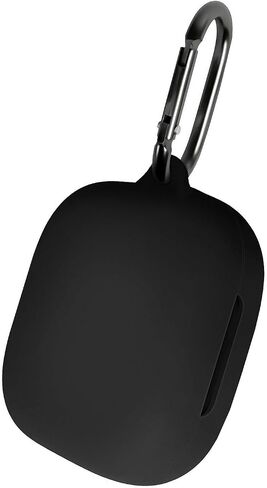 حافظة سيليكون من Geiomoo لجهاز SHOKZ OpenFit Air، غطاء واقي مزود بحلقة تسلق (أسود) in Saudi Arabia