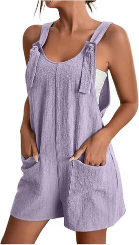 Summer Rompers For Women 2025 Casual Vacation Plus Size Short Jumpsuit Trendy Shorts Overalls Summer Outfits Clothes in Saudi Arabia