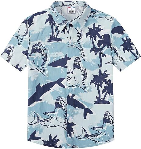 Cosland Boys and Toddlers 'Animal Print Shirt Button Cotton Button Down ، 2T-Large in Kuwait