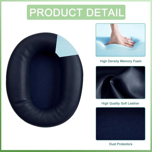 Replacement Earpads for Sony WH-CH720N Headphones,Compatibel WH-CH720N,WH-CH710N Replacement Ear Pads,Upgraded Ear Covers with Soft Protein Leather,Optimized Noise Isolation Memory Foam(Black) in Kuwait
