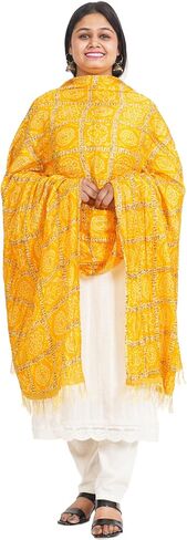 IGH Rajasthani Chinon Silk Dupatta Bandhej Print Dupatta 2.25 Meter Free Size Wedding Gift Return Gift in Saudi Arabia