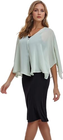 شالات ولف لفساتين السهرة شافون شال ناعم لحفل حفل زفاف تغطية in Kuwait