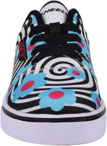HEELYS Pro 20 Prints Wheeled Heel Shoe, White/Grey/Black, 13 US Unisex Little Kid in Saudi Arabia