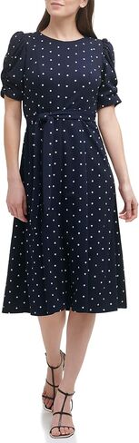 DKNY Women's Jewel Neck Scuba Crepe Dress in Saudi Arabia