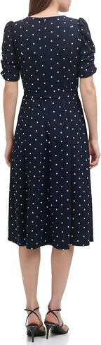 DKNY Women's Jewel Neck Scuba Crepe Dress in Saudi Arabia