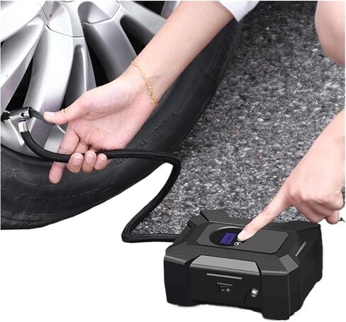 Car 12V 100 PSI Inflator Pump Car Air Pump With LED Lamp Suitable Parts, Compatible with Car Motorbikes Bicycles Air Compressor Inflator in Saudi Arabia