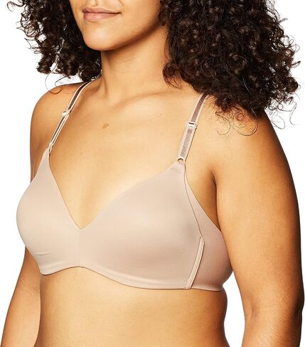 Warner's Womens No Side Effects Underarm-smoothing Comfort Wireless Lightly Lined 1056 T-Shirt Bra, Periwinkle, 38B US in Saudi Arabia