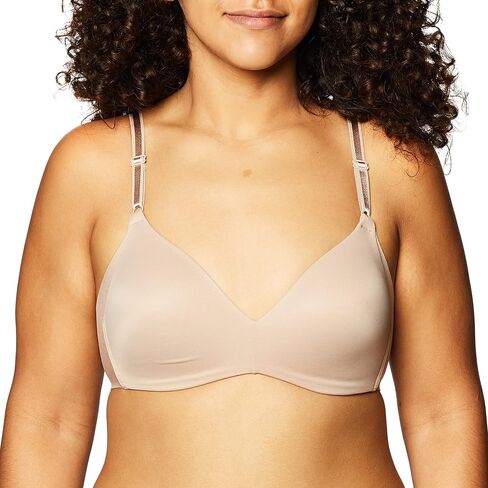 Warner's Womens No Side Effects Underarm-smoothing Comfort Wireless Lightly Lined 1056 T-Shirt Bra, Periwinkle, 38B US in Saudi Arabia