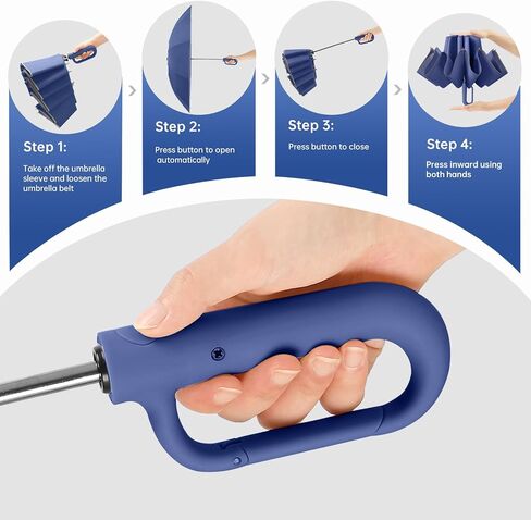 مظلة ذكية ، مقاومة للرياح ، دائمة ، واقية من الشمس ، حماية UV UPF50+، مع حلقة عاكسة ملاك ، أعمال سفر ، للجنسين ، مظلة قابلة للطي عكسية تلقائية بالكامل in Kuwait