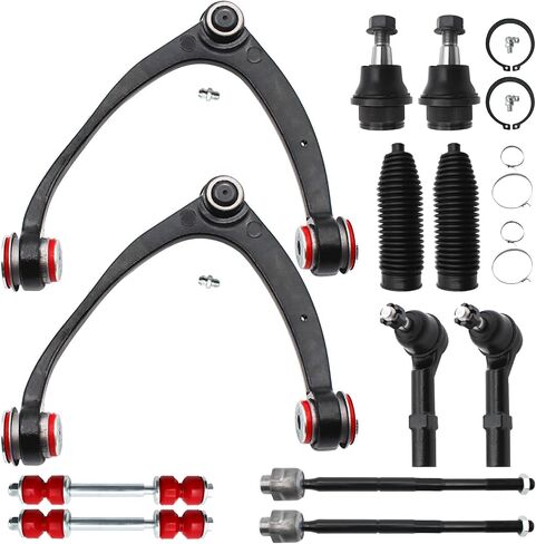 Front End 12pc Suspension Kit for 2007-2013 Chevy Silverado 1500 Suburban Yukon GMC Sierra XL 1500 Tahoe Escalade, 2 Upper Control Arms 2 Sway Bars 4 Tie Rods 2 Lower Ball Joints 2 Boots - 12PC in Kuwait