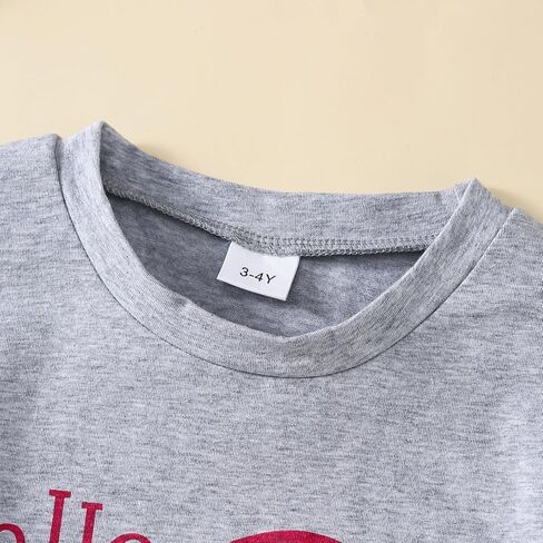Toddler Girl Back to School Outfit Hello Kindergarten Short Sleeve T-Shirt First Day of School Tops in Kuwait