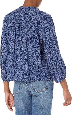 GAP womens Long Sleeve Front Top Button Down Shirt, Blue Stripe, X-Small US in Saudi Arabia