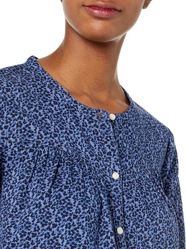 GAP womens Long Sleeve Front Top Button Down Shirt, Blue Stripe, X-Small US in Saudi Arabia
