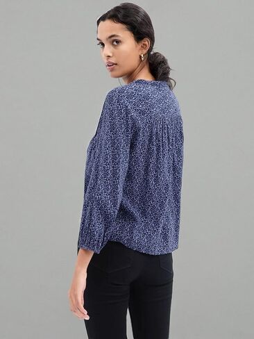 GAP womens Long Sleeve Front Top Button Down Shirt, Blue Stripe, X-Small US in Saudi Arabia