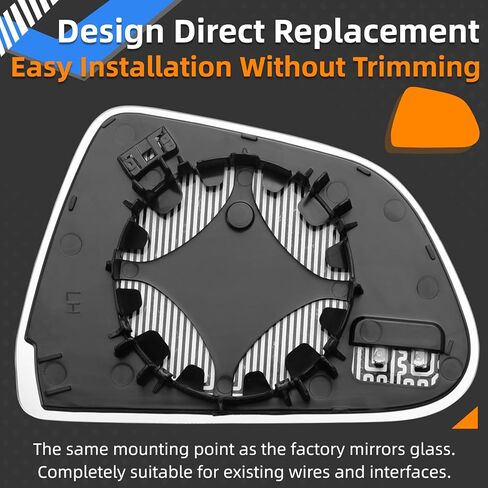 Passenger Side Mirror Replacement for Tesla Model 3 Model3 2017 2018 2019 2020 2021 2022 2023 - Right Side Mirror Glass, Rear View Mirrors Glass with Power Heated in Kuwait