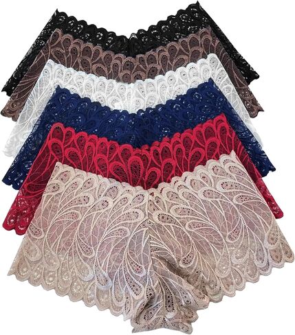 Boyshort Underwear for Women Lace Boyshorts Sexy Comfortable Cheeky Panties Size S-2XL in Saudi Arabia