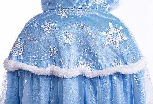 2025 Girls Elsa Hoode Cape Kids Princess Dress up Cloak Girls Anna Velvet Fancy Cape in Kuwait