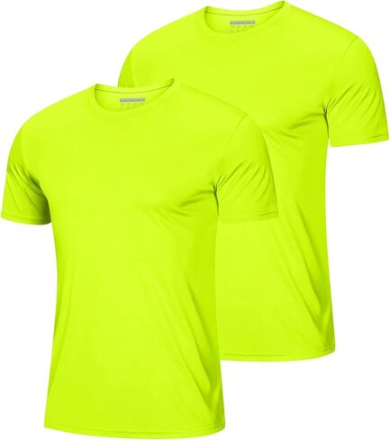 MAGCOMSEN 2 Pack Men's Short Sleeve Dry Fit Athletic Shirts UPF 50+ Running Gym Workout Tops Moisture Wicking Cooling Shirts in Saudi Arabia