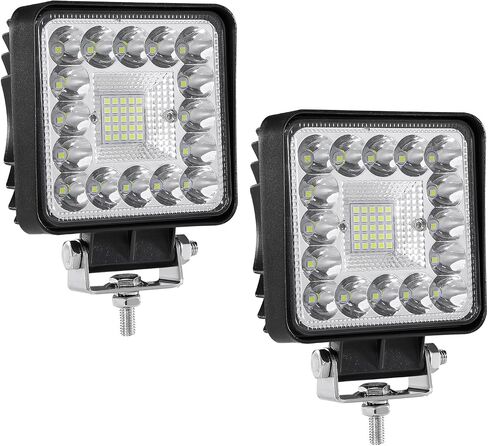 مصابيح جراب LED ، مصابيح العمل LED للشاحنة ، 4INCH 123W ضوء الضباب للدراجات النارية ، الضوء على الطرق الوعرة لسيارة جيب جولف عربة الشاحنة ، 2pack أضواء القيادة in Kuwait