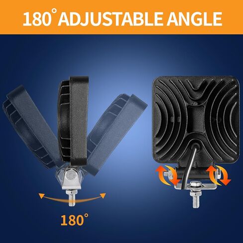 مصابيح جراب LED ، مصابيح العمل LED للشاحنة ، 4INCH 123W ضوء الضباب للدراجات النارية ، الضوء على الطرق الوعرة لسيارة جيب جولف عربة الشاحنة ، 2pack أضواء القيادة in Kuwait