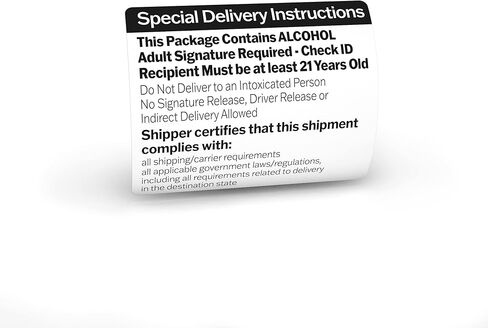 Kenco Special Delivery Instructions - Compatible with FedEx Alcohol Shipping Requirements, Compatible with SEL 169 Domestic Alcohol Shipments - 250 Labels Per Roll, Made in The USA (1) in Kuwait