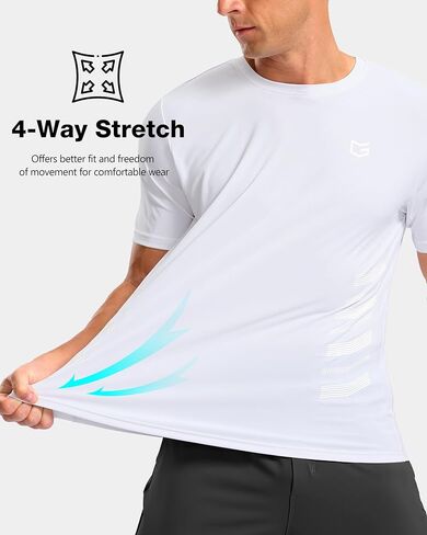 G Gradual Men's Workout Shirts Quick Dry Athletic Running T-Shirts Lightweight Moisture Wicking Short Sleeve Sports Gym Tops in Saudi Arabia