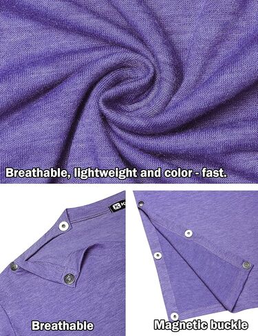 زر مغناطيسي ما بعد جراحة الكتف قميص قميص هزيمة بعيدا الأكمام القصيرة الدوران كامل الجانب التكيفي chemo الملابس in Kuwait