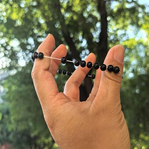 Natural Stone Triple Protection Beaded Bracelet for Men Women Adjustable Black Tourmaline, Black Onyx and Hematite Handmade Lucky Bracelet Feng Shui Jewelry Gift in Saudi Arabia