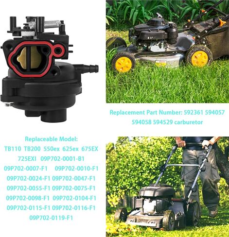 799584 Carburetor متوافق مع Briggs و Stratton 550ex 625ex 675ex 725exi TB110 TB200 09P702 103M02 MAWN MOWER PARSORIES ، بديل لـ 594058 594057 592361 594529 SPBRITOR in Kuwait