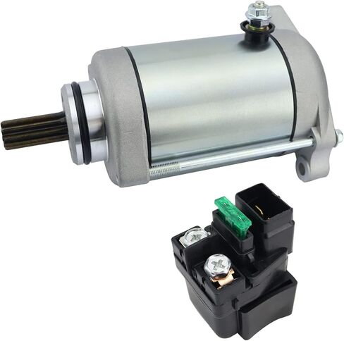 Starter Motor & Solenoid Relay for Arctic Cat 500 Auto/Manual 2004-2009, 650 H1 Auto 2005-2007, Prowler XT 650 H1 Auto 2006-2007, Prowler 650 H1 Auto 2007, 3545-024 3545-015 0825-014 0825-001 in Kuwait