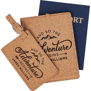 حامل جواز سفر متخصصة في جواز السفر وعلامة الأمتعة للنساء والرجال | 18 خيار التصميم | علامة حقيبة سفر جواز سفر محفورة مخصصة ، هدايا السفر لرئيس | كستناء in Kuwait