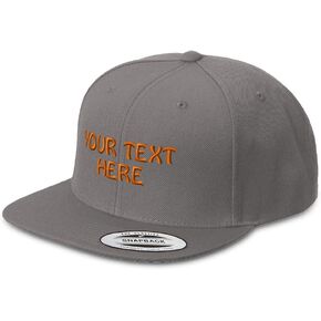 Snapback Hats for Men & Women Custom Personalized Text Flat Bill Baseball Cap in Saudi Arabia