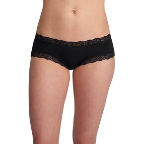 Fleur't Women's Iconic Lace Boyshort Panty 205, Black, M in Saudi Arabia