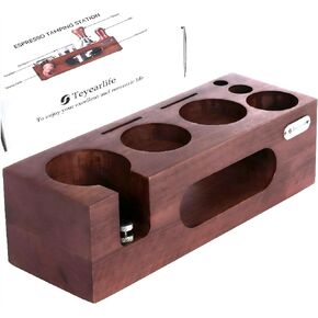 محطة دك إسبريسو الجوز تسمى محطة دك القهوة تناسب ملحقات إسبريسو مقاس 51 إلى 54 مم، حامل العبث أو محطة المنظم، ارتفاع حامل مرشحات القهوة القابلة للتعديل (7 في واحد) in Kuwait