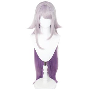 Straight Long Wig with Purple and Blue Gradient: Anime Cosplay Wig with Bangs for Women's Parties and Halloween in Kuwait