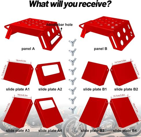 Adjustable 3-9" Moto Starting Block Motorsport Foot Stool Overlap Design Perfect for Moto Enthusiasts and Beginners Dirt Bike Accessories Load-Bearing 100kg 220lbs Red in Saudi Arabia