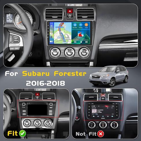 4+64G Inefala for Subaru Forester 2013-2017 Android 13 Carplay Stereo مع Carplay Android Auto Head Unit، شاشة لمس 9 بوصة راديو السيارة GPS BT5.0 WiFi FM/RDS EQ Mirror Link SWC كاميرا احتياطية MIC in Saudi Arabia