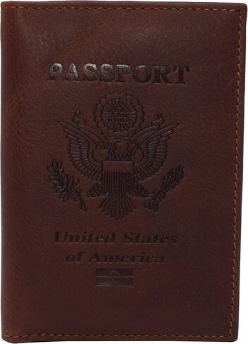 Real Leather RFID Blocking Travel Passport Holder with Vaccine Card Slot (Australia) in Saudi Arabia