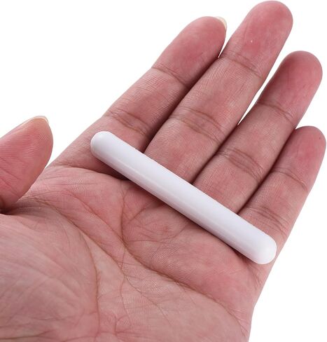 MECCANIXITY محرك مغناطيسي خلاط قضيب تحريك 60 مم (2.36 بوصة) × 9 مم شكل اسطوانة PTFE طلاء مغناطيس أبيض للمختبر 2 قطعة in Saudi Arabia
