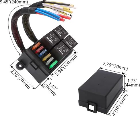 مربع ترحيل الصمامات قبل 12V مسبق ، 4 مرحلات و 6 صمامات ATC/ATO Blade ، كتلة ترحيل 4 دبوس 40A ، لسيارات الشاحنة البحرية جيب القارب in Kuwait
