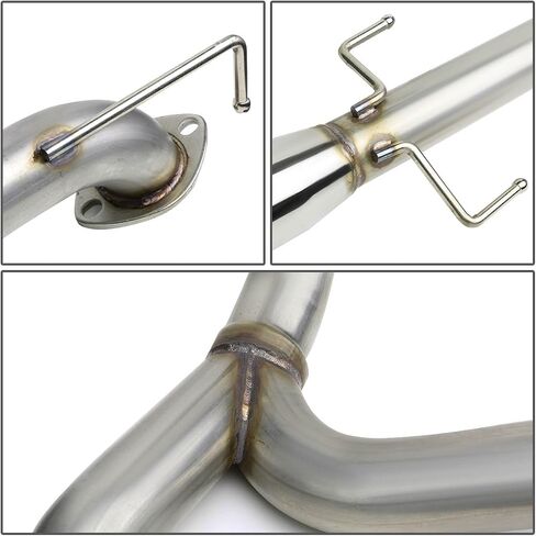 سلالة تلقائية 4 بوصات مزدوجة طرف كاتم الصوت طرف Catback Catback متوافق مع 2003-2008 Tiburon 2.0L L4 ، الفولاذ المقاوم للصدأ in Saudi Arabia