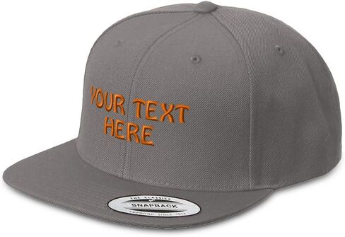 Snapback Hats for Men & Women Custom Personalized Text Flat Bill Baseball Cap in Saudi Arabia