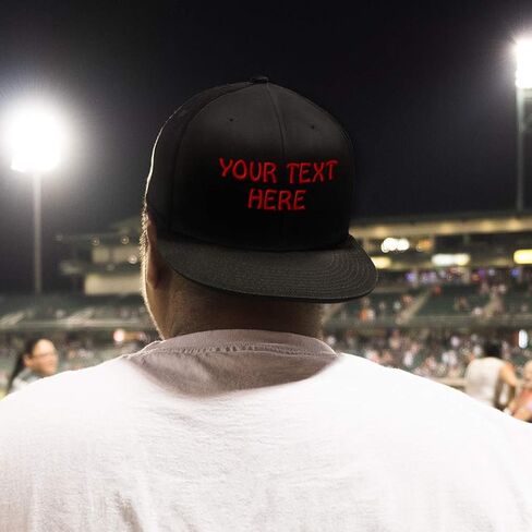 Snapback Hats for Men & Women Custom Personalized Text Flat Bill Baseball Cap in Saudi Arabia