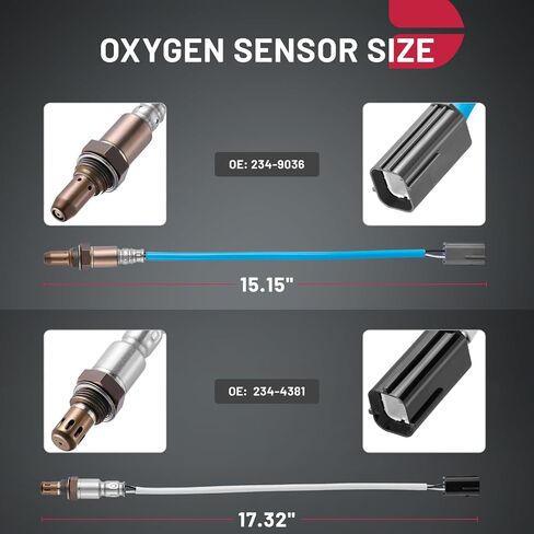 BDFHYK Oxygen Sensor Operstream O2 O2 ، متوافق مع Nissan Rogue 2.5L 2008 2009 2010 2011 2012 2013 ، متوافق مع Nissan Altima 2.5L L4 2007-2012 ، 234-9036 ، 234-4381 بديل 2PCS 2PCS in Kuwait