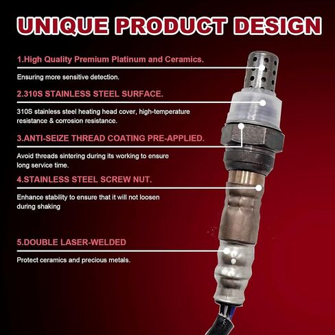 مستشعر O2 Oxygen Downstream لـ 02-06 Chevy Express Silverado Tahoe GMC Savana Sierra Yukon & 03-06 Hummer H2 Escalade ، 234-4407 ، 234-4651 in Saudi Arabia