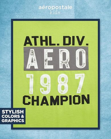 AEROPOSTALE Boys Active Shorts Set - 3 Piece Short Sleeve Active Jersey Tees and Performance Jersey Dolphin Shorts (8-12) in Saudi Arabia