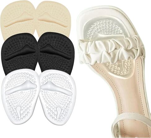 Metatarsal Pads Women, Ball of Foot Cushions, Shoe Inserts for Women, Adhesive Foot Pads, High Heel Inserts for All Day Pain Relief and Comfort, 3 Pairs in Saudi Arabia