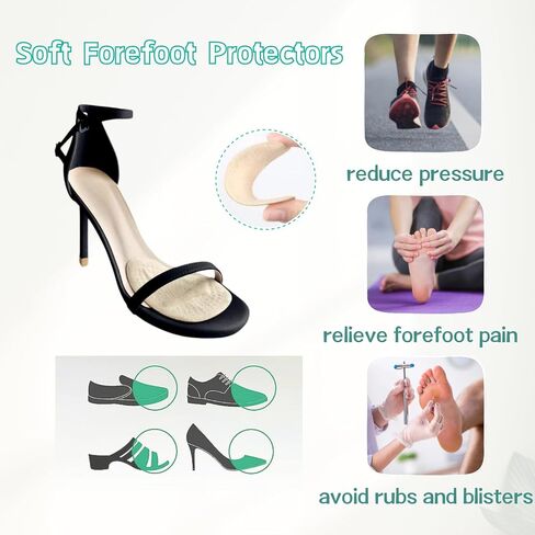 Metatarsal Pads Women, Ball of Foot Cushions, Shoe Inserts for Women, Adhesive Foot Pads, High Heel Inserts for All Day Pain Relief and Comfort, 3 Pairs in Saudi Arabia