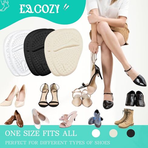 Metatarsal Pads Women, Ball of Foot Cushions, Shoe Inserts for Women, Adhesive Foot Pads, High Heel Inserts for All Day Pain Relief and Comfort, 3 Pairs in Saudi Arabia